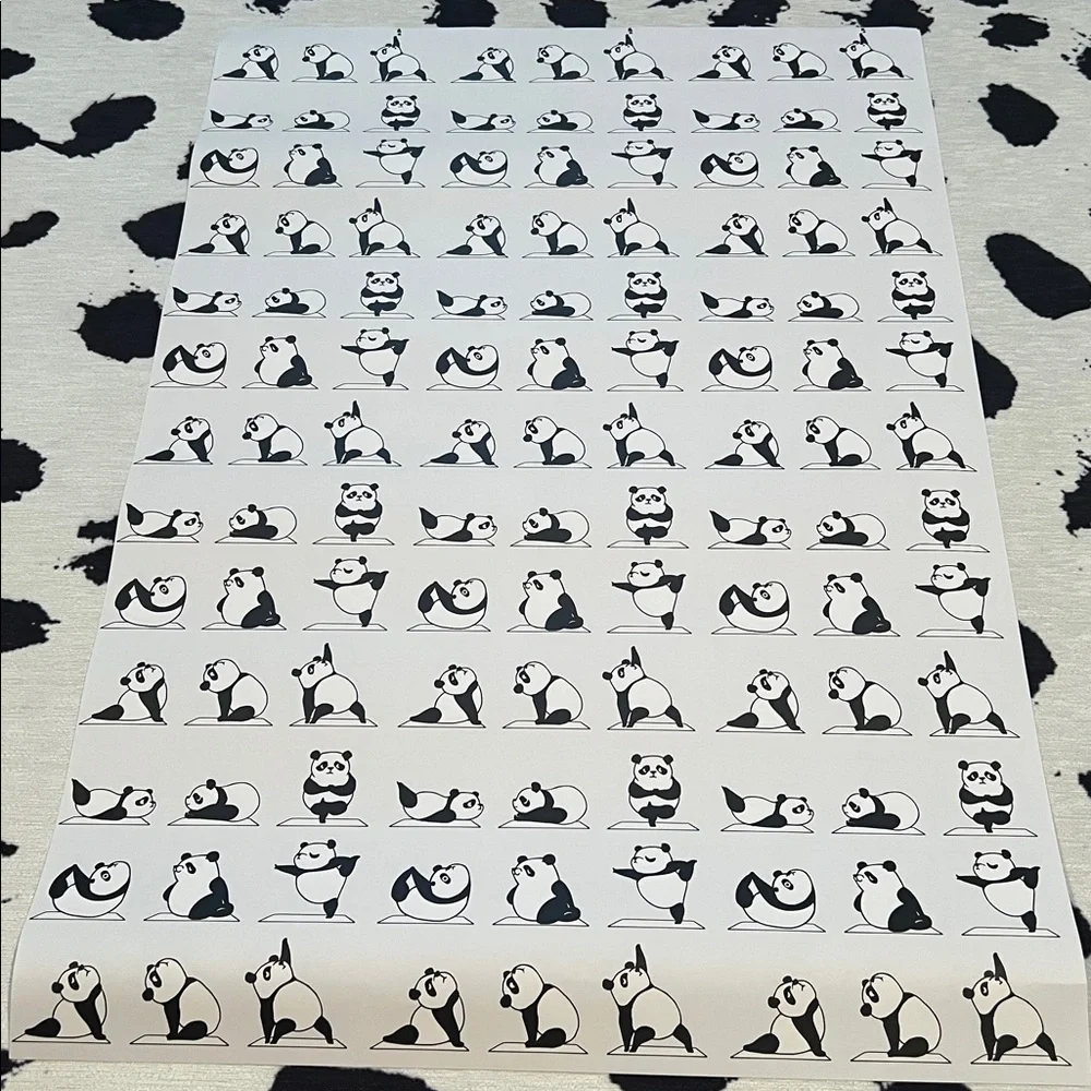 Panda Bear Yoga Wrapping Paper Sheets